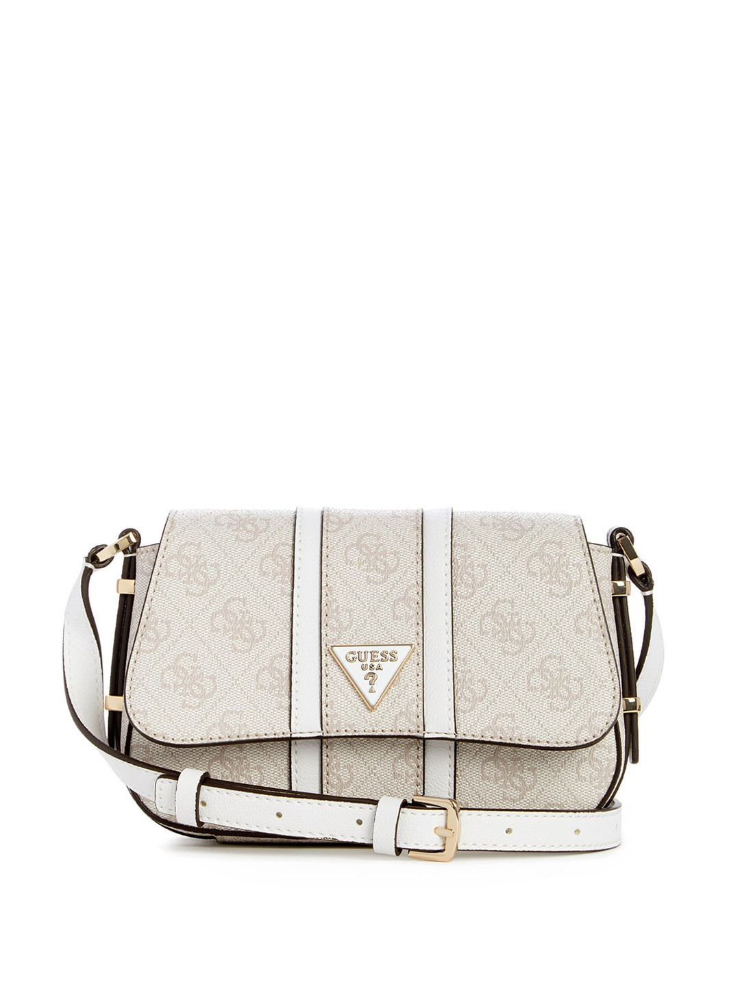 

GUESS PU Structured Sling Bag, Off white