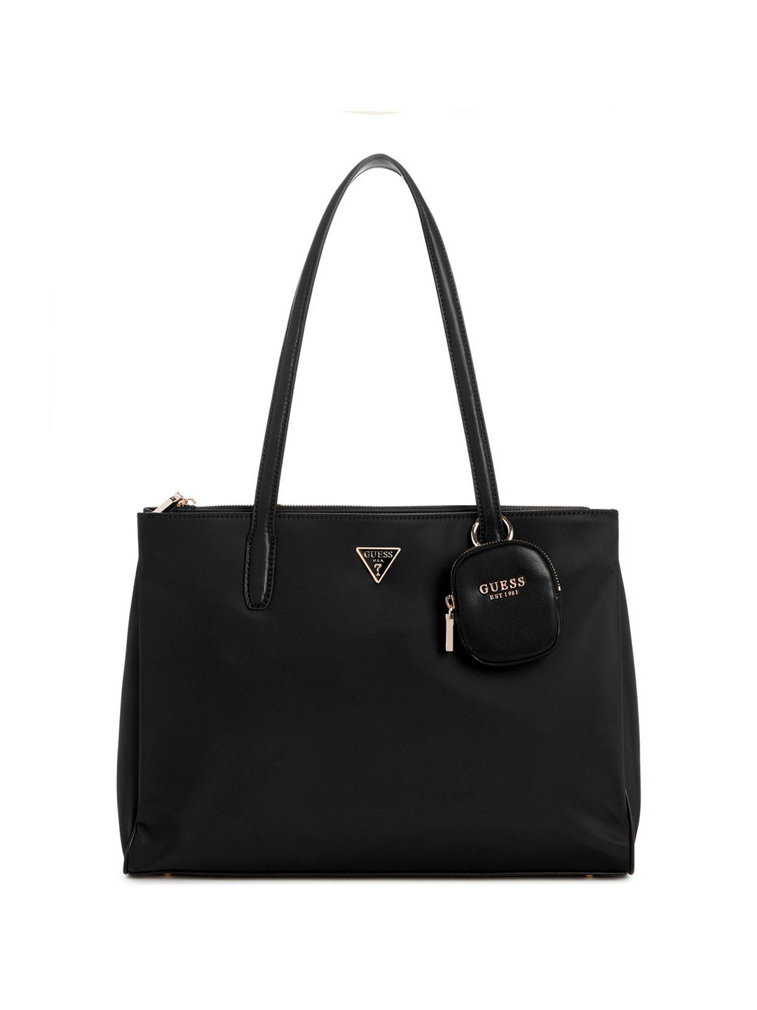 

GUESS Women Solid Oversized Shopper Tote Bag with Tasselled, Black