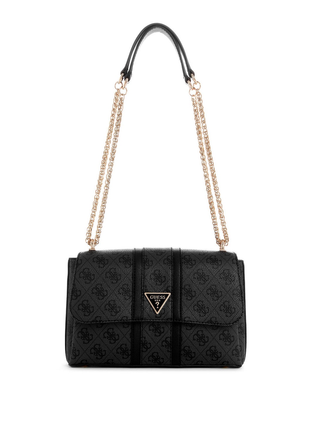 

GUESS PU Structured Sling Bag with Quilted, Black