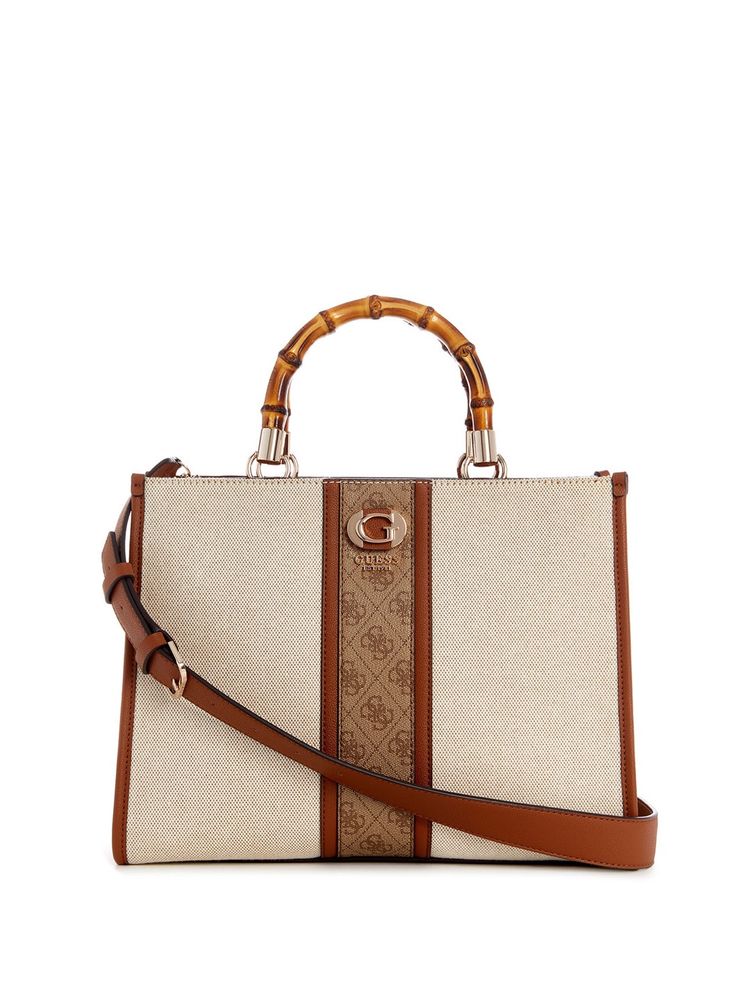 

GUESS Women Solid Shopper Handheld Bag, Beige