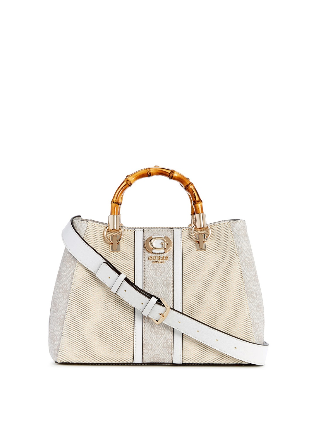 

GUESS Structured Sling Bag, Off white