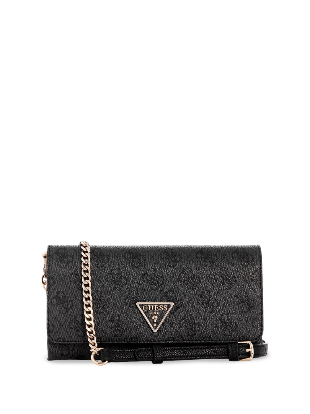 

GUESS PU Swagger Sling Bag with Cut Work, Black