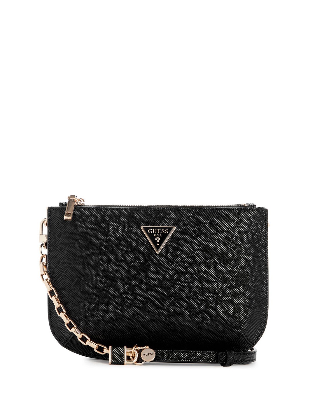 

GUESS PU Structured Sling Bag with Quilted, Black
