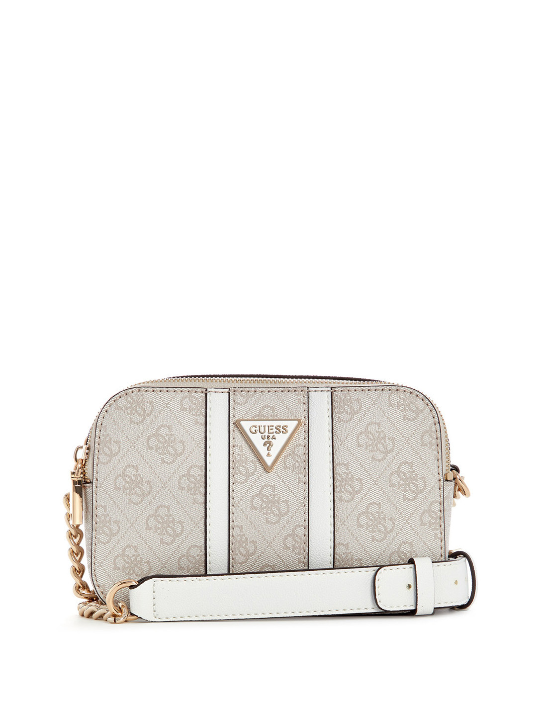 

GUESS Colourblocked PU Bucket Sling Bag, Off white