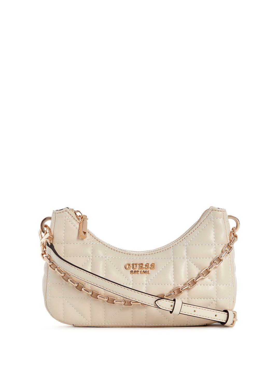 

GUESS PU Structured Sling Bag, Beige