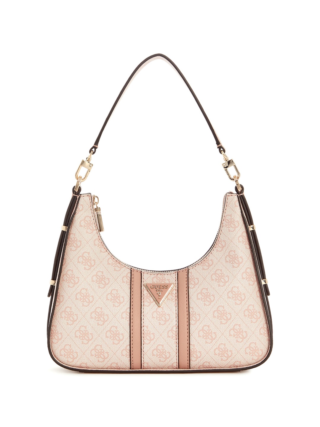 

GUESS Geometric PU Structured Hobo Bag, Pink