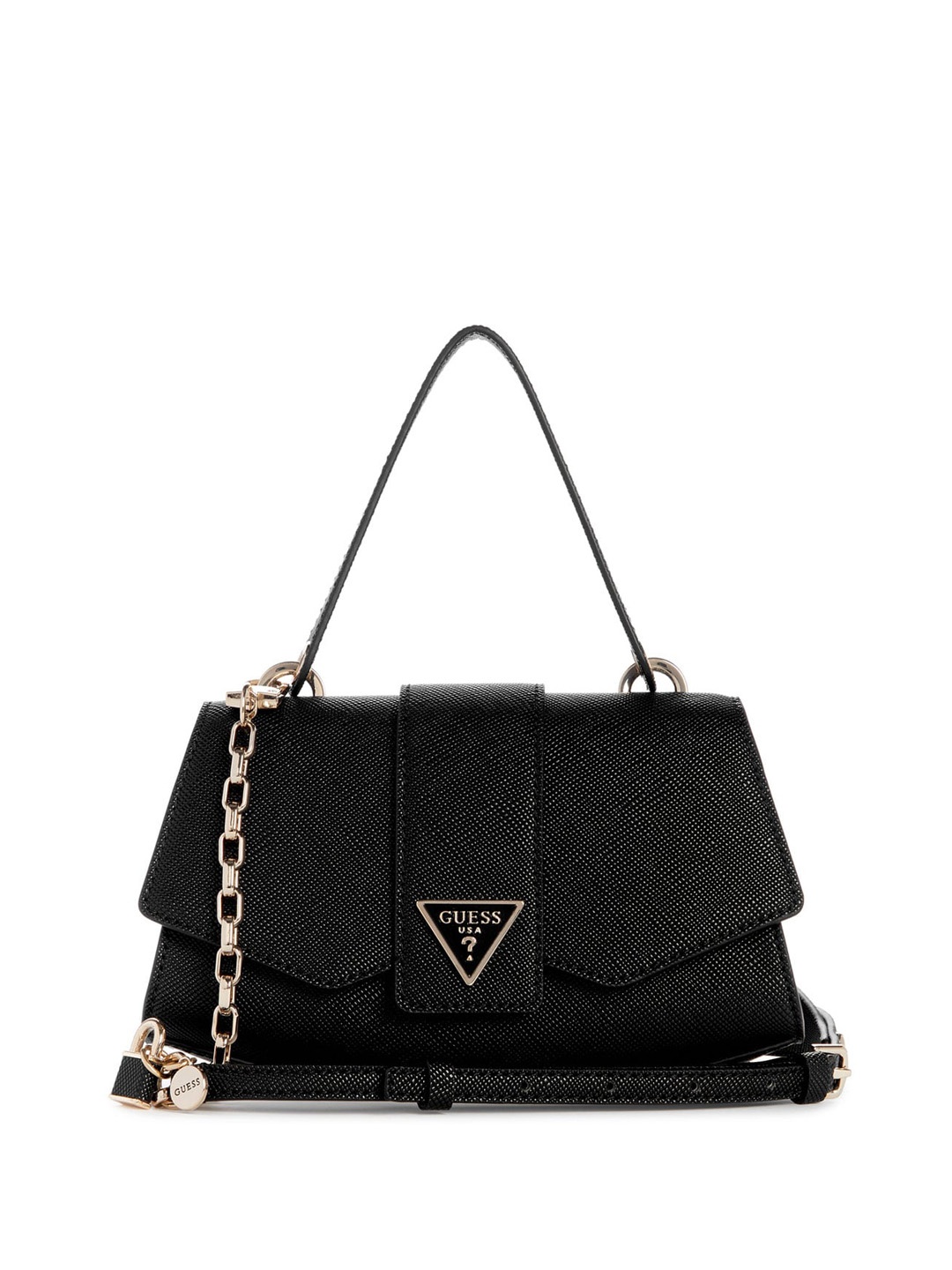 

GUESS PU Half Moon Handheld Bag, Black