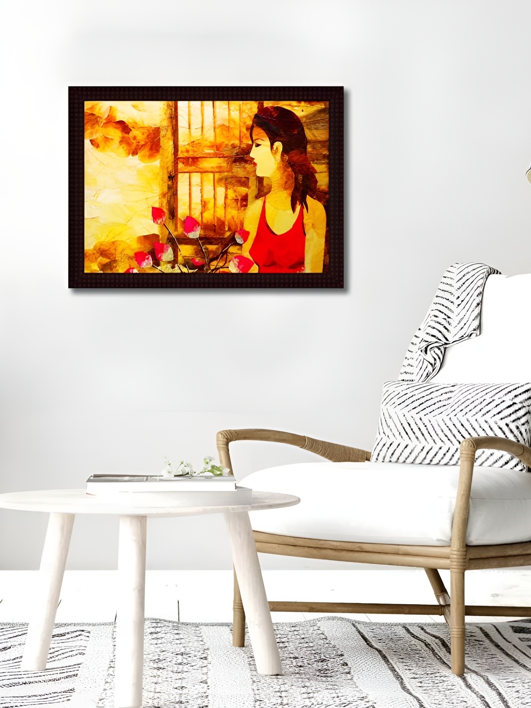 

Tamatina Printed Wooden Framed Spanish Love Wall Art, Yellow