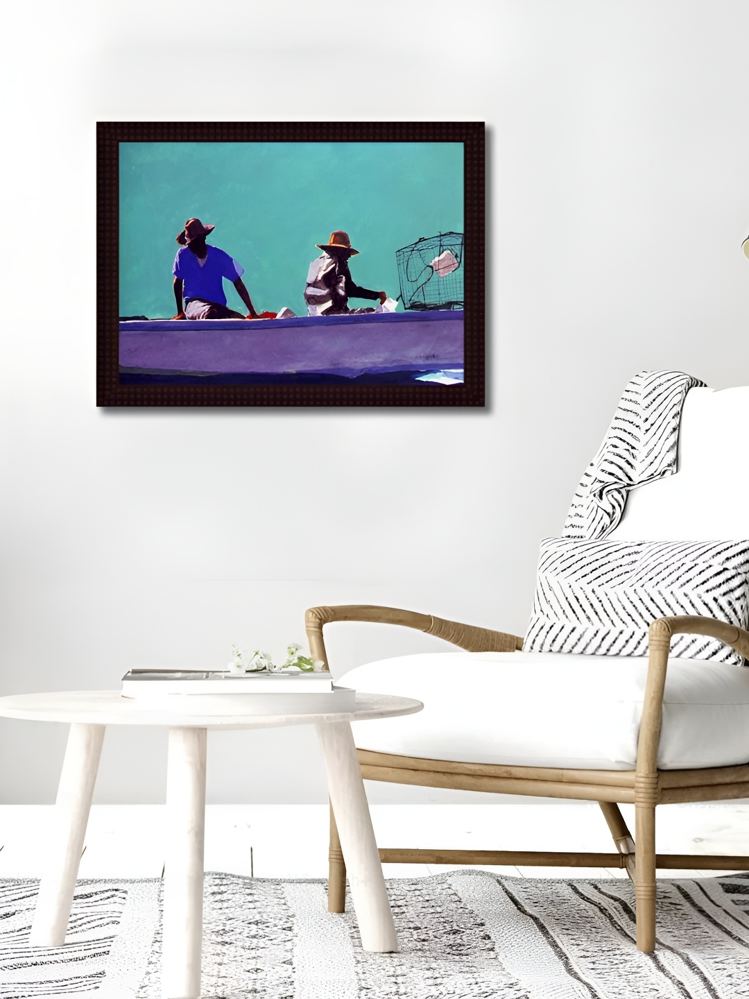 

Tamatina Blue & Green Out Fishing Printed Wall Art