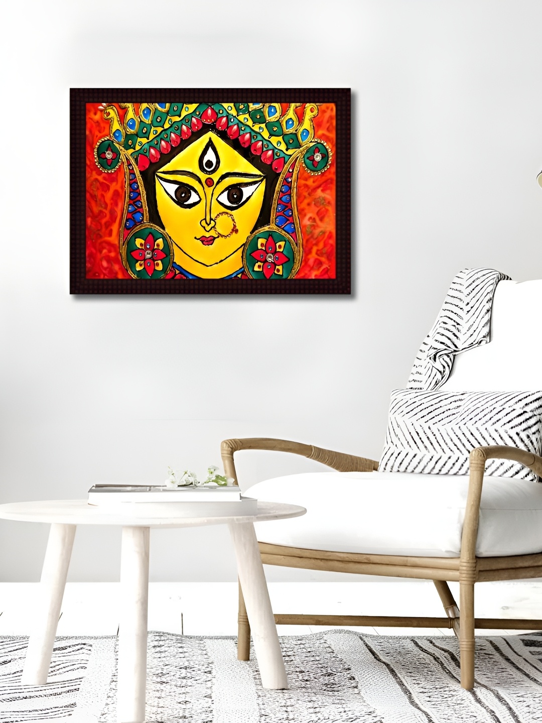 

Tamatina Red & Yellow Maa Durga Printed Wall Art