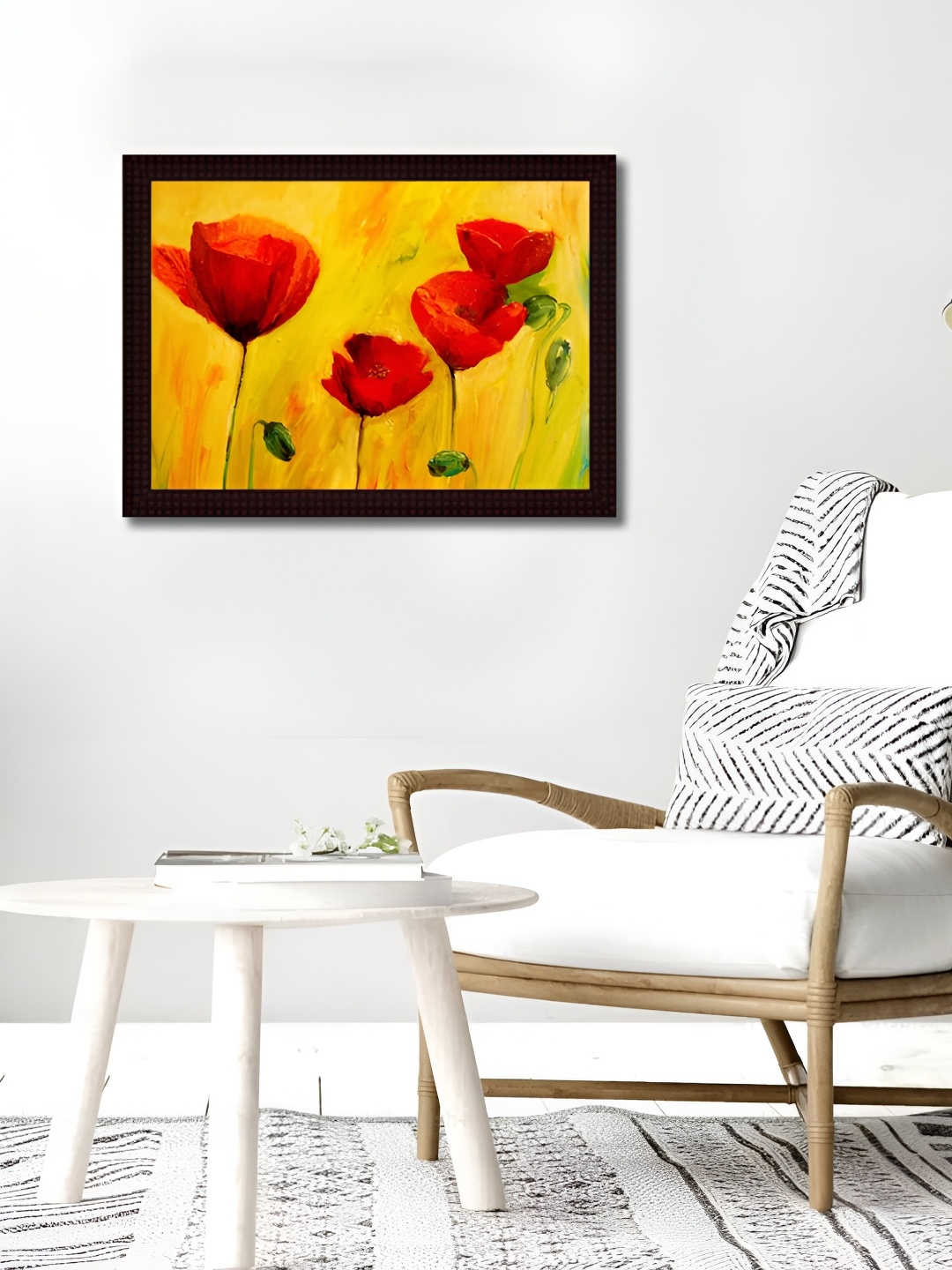 

Tamatina Yellow & Red Orchids Printed Wooden Wall Art