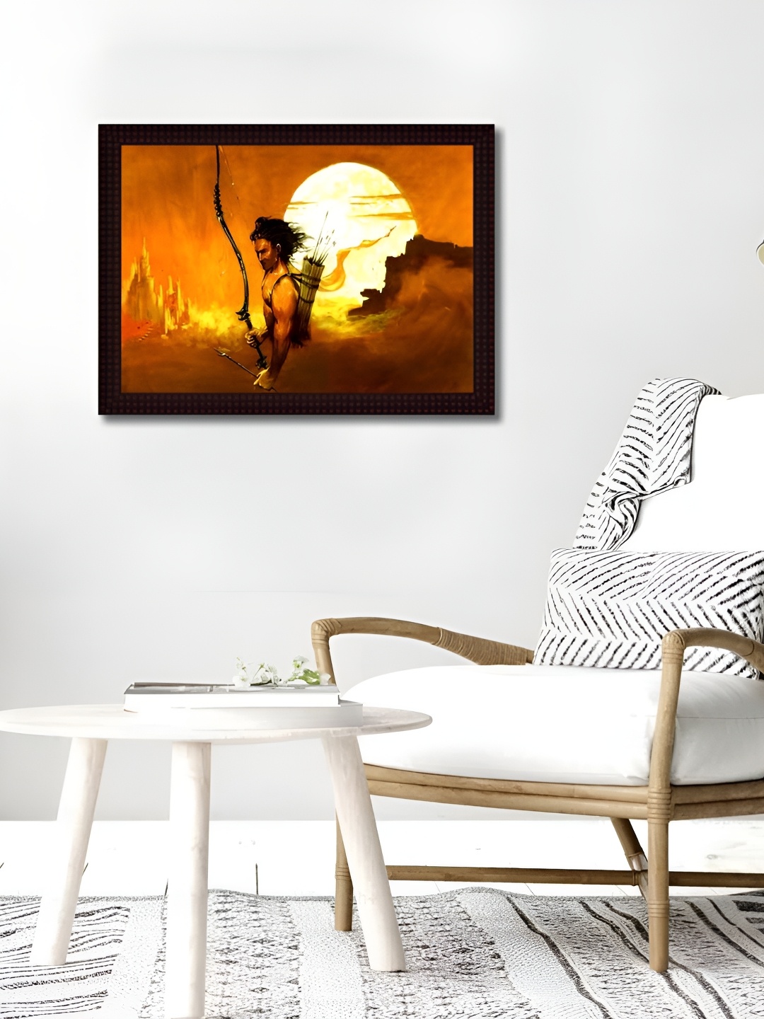

Tamatina Yellow & Brown Printed Wooden Framed Wall Art