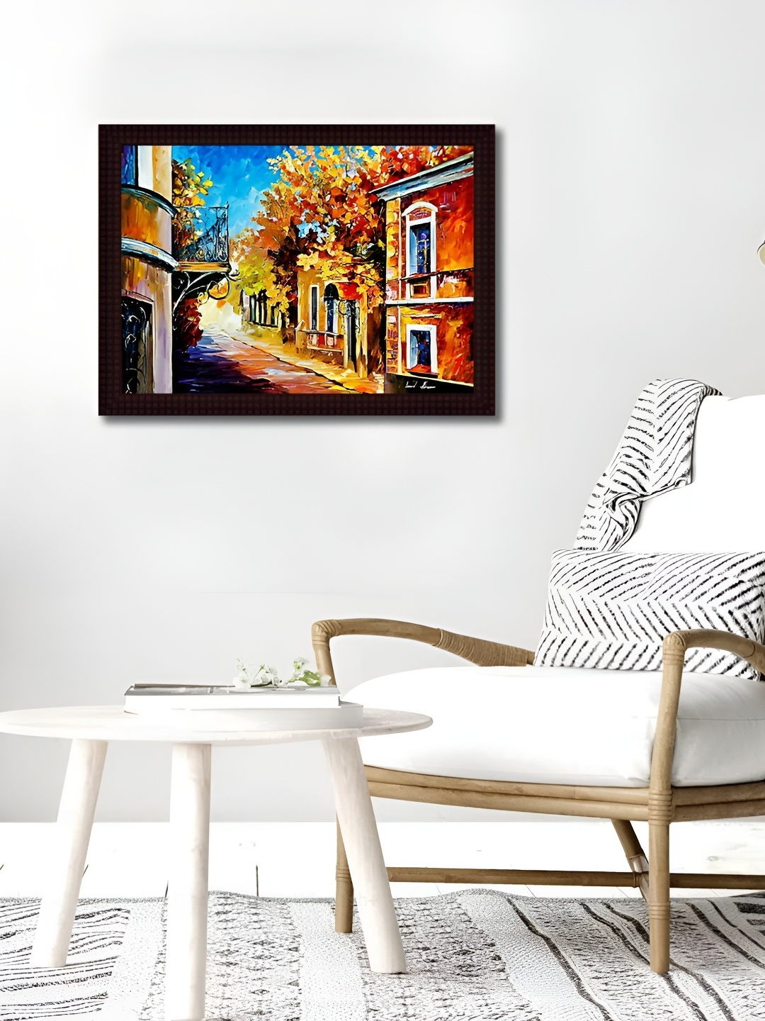 

Tamatina Blue & Brown Down The Street Printed Wall Art