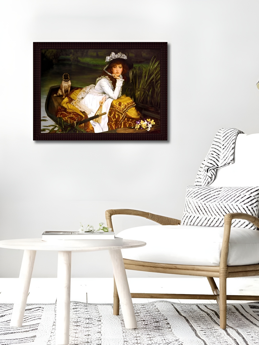 

Tamatina Brown & White Printed Wooden Framed Wall Art