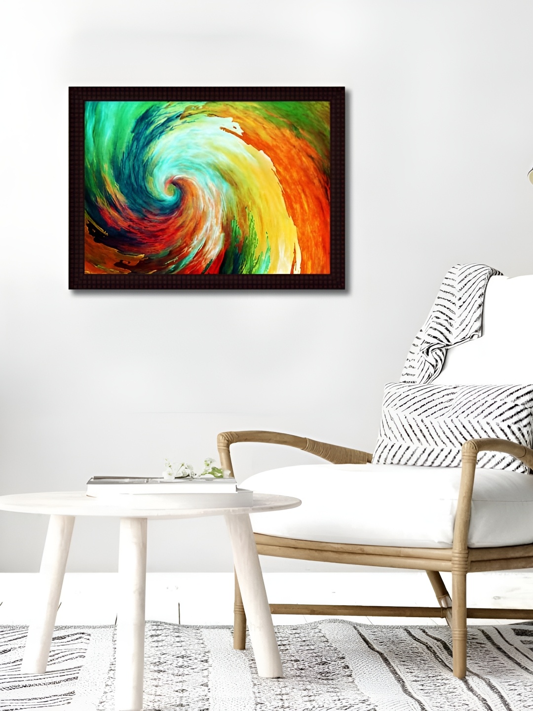 Tamatina Red & Blue Wooden Abstract Wall Paintings