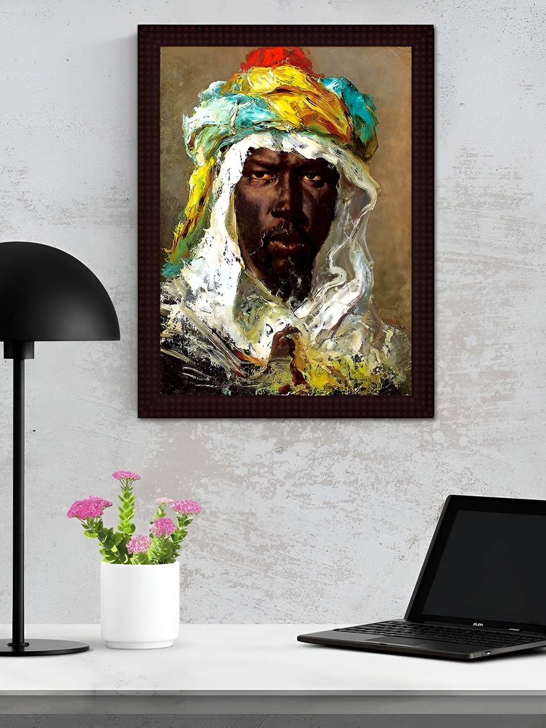 

Tamatina Head Of A Moor Printed Wall Art, Brown