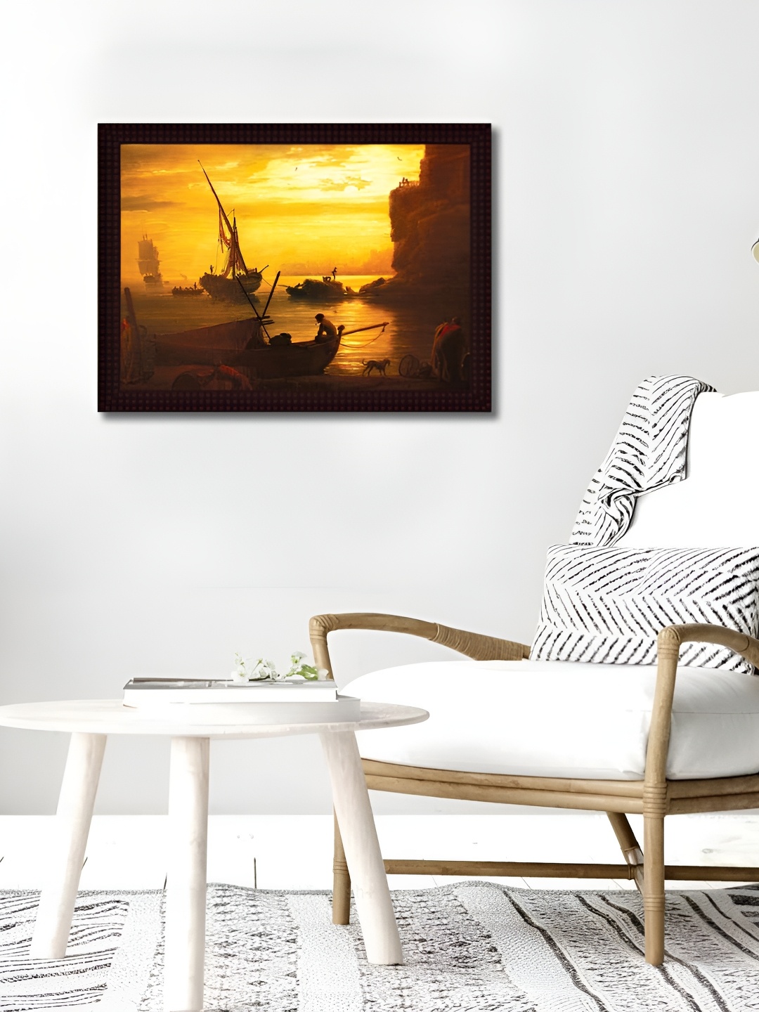 

Tamatina Harbour Printed Wall Art, Yellow