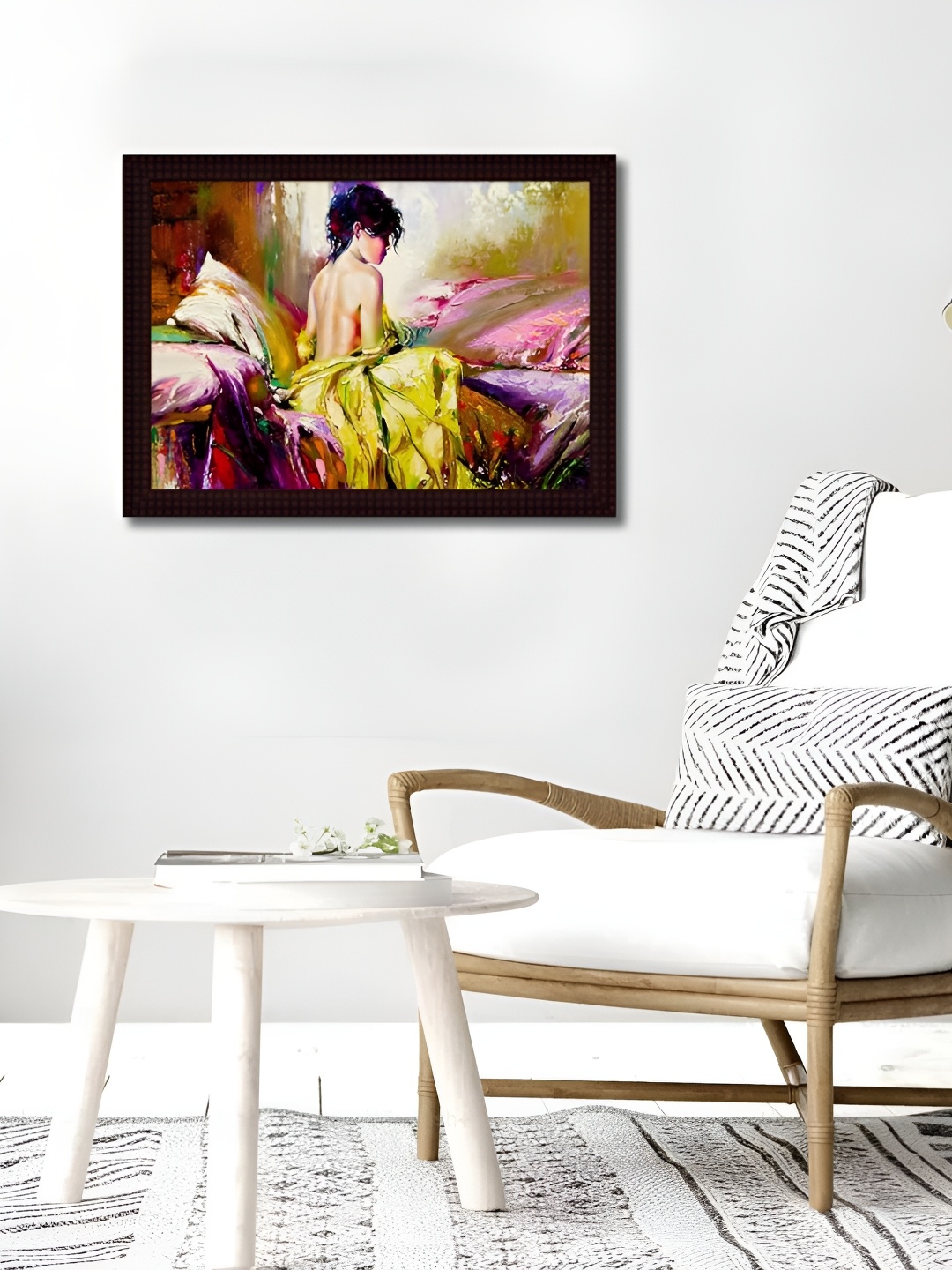 

Tamatina Lady Printed Wooden Wall Paintings, Yellow