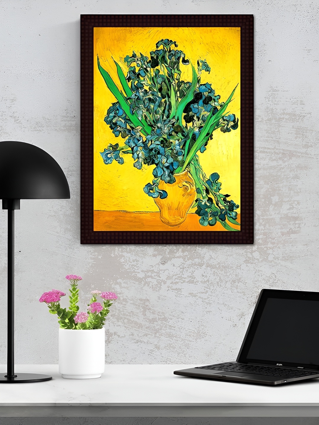 

Tamatina Green & Yellow Van Gogh Irises Printed Wall Art