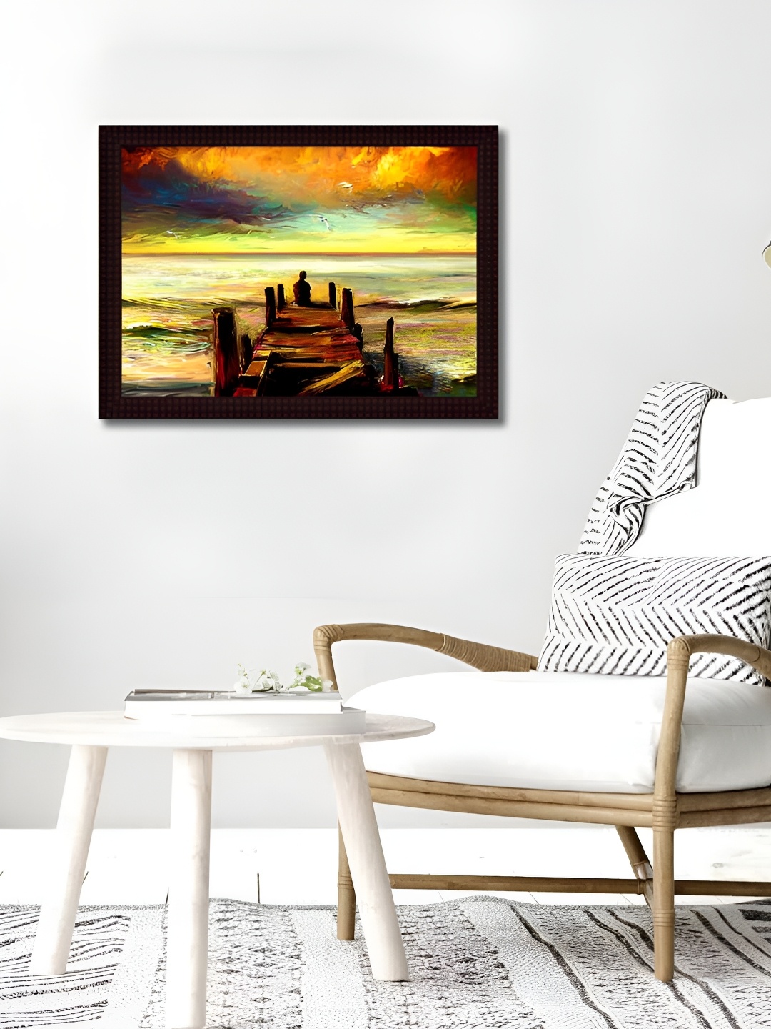 

Tamatina Arsene Wenger Printed Wooden Wall Paintings, Orange