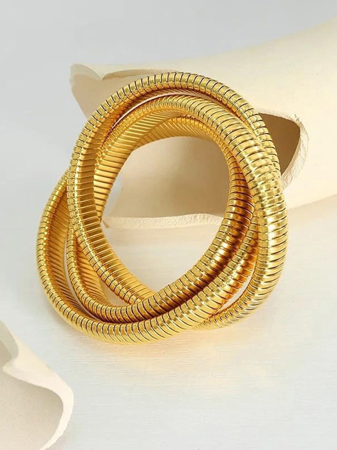 

Jewels Galaxy Women Gold-Plated Wraparound Bracelet