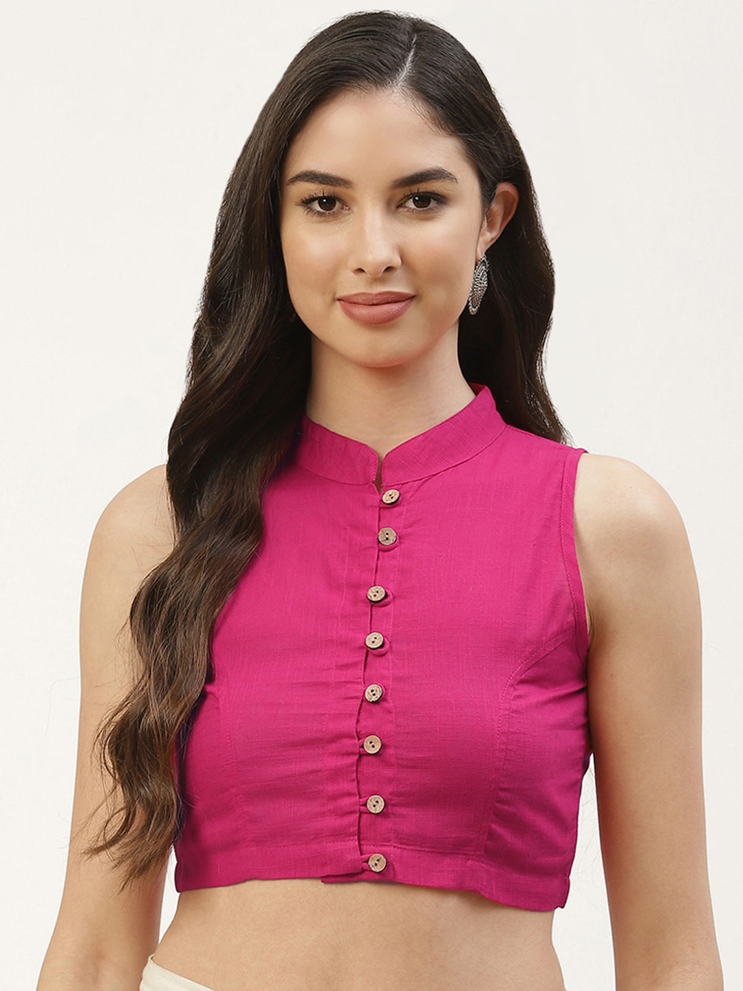 Molcha Cotton non padded Saree Blouse, Pink