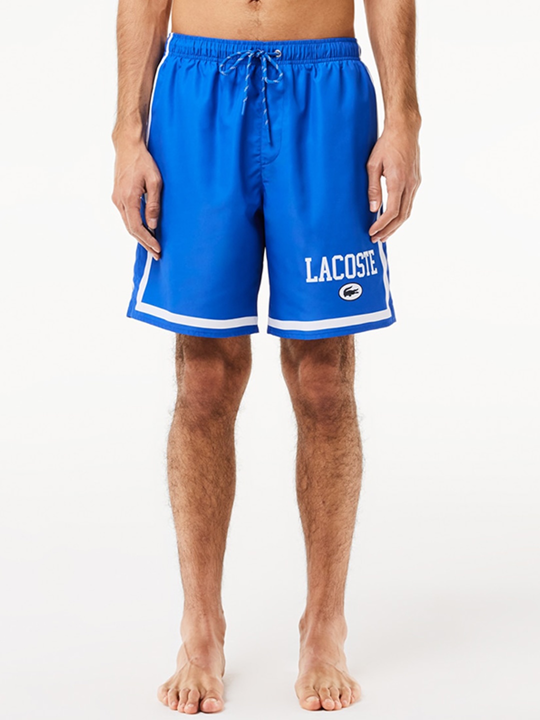 

Lacoste Men Drawstring Closure Swim Bottom, Blue