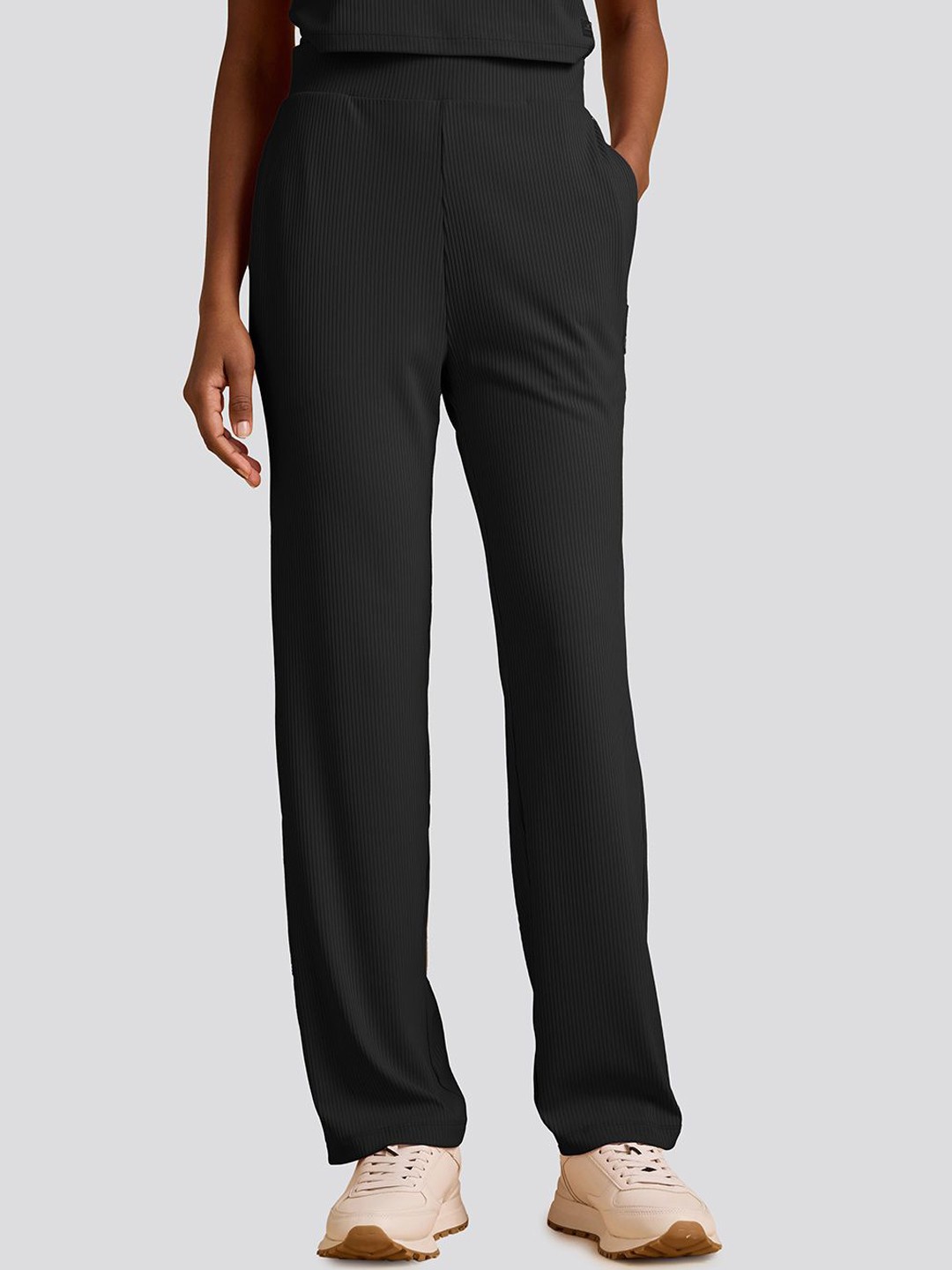 

Muvazo Women Comfort Wrinkle Free Trousers, Black