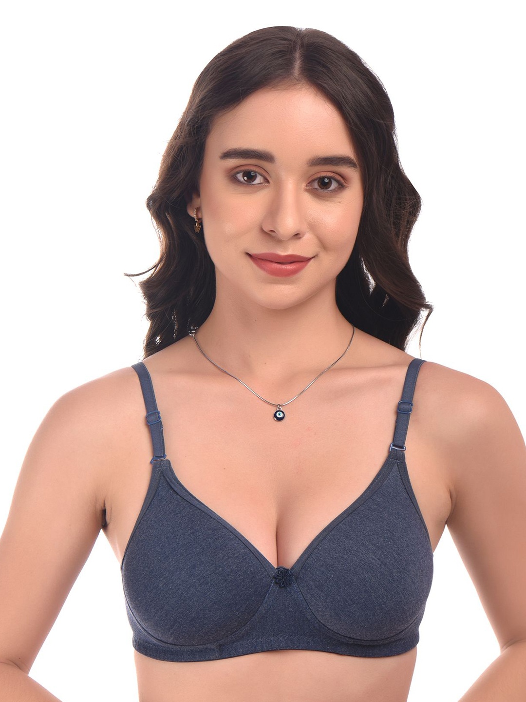 

elina Solid Full Coverage Heavily Padded T-shirt Bra, Grey