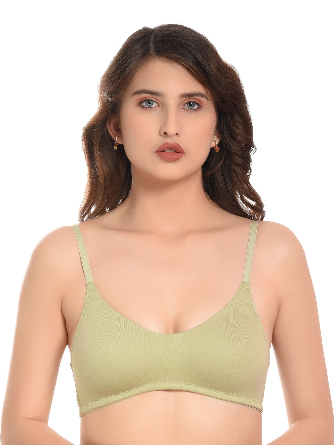 

elina Women Non-Wired Full Coverage Solid Bra, Sea green