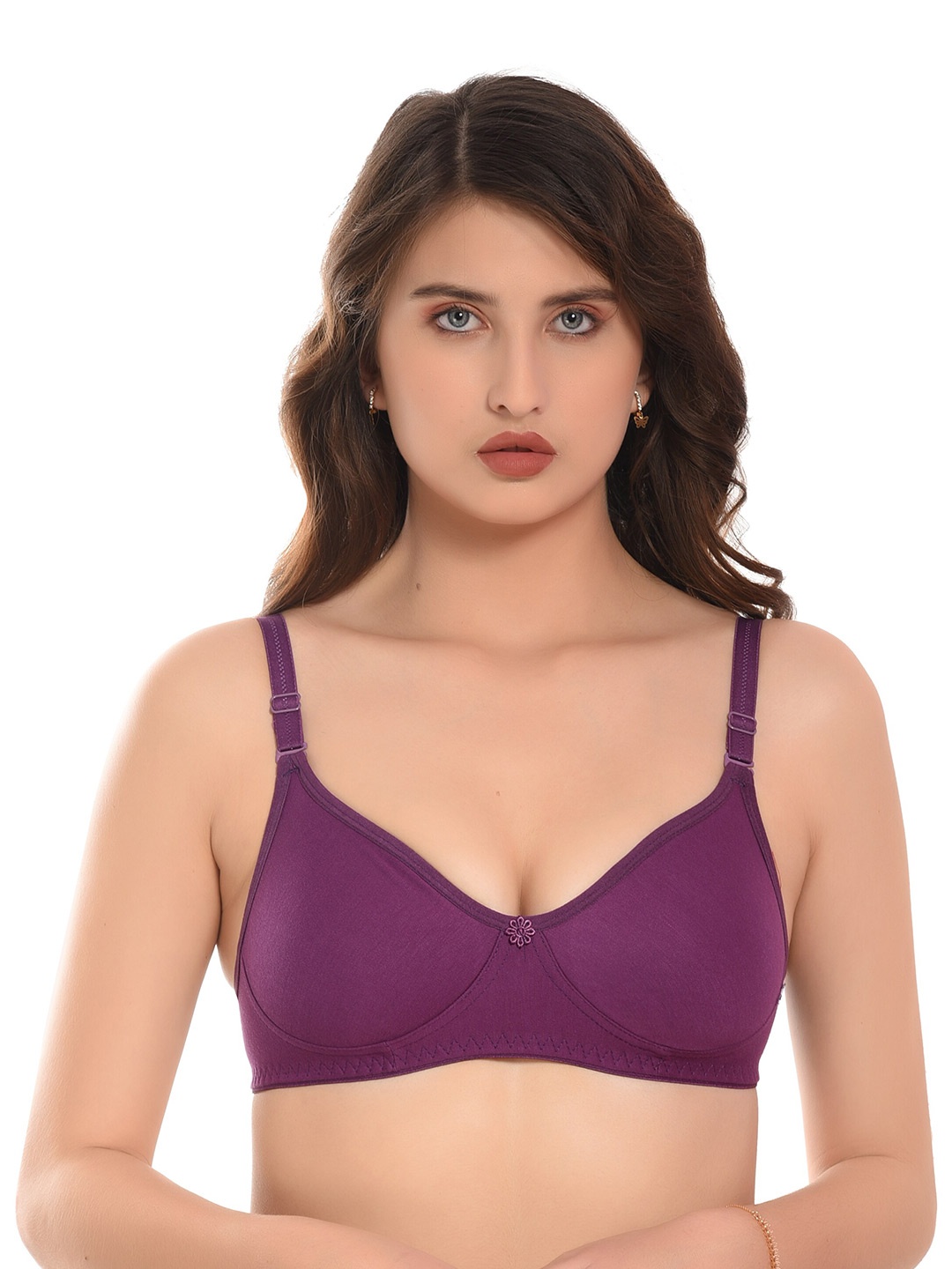 

elina Women Medium Coverage Underwired T-shirt Bra, Purple