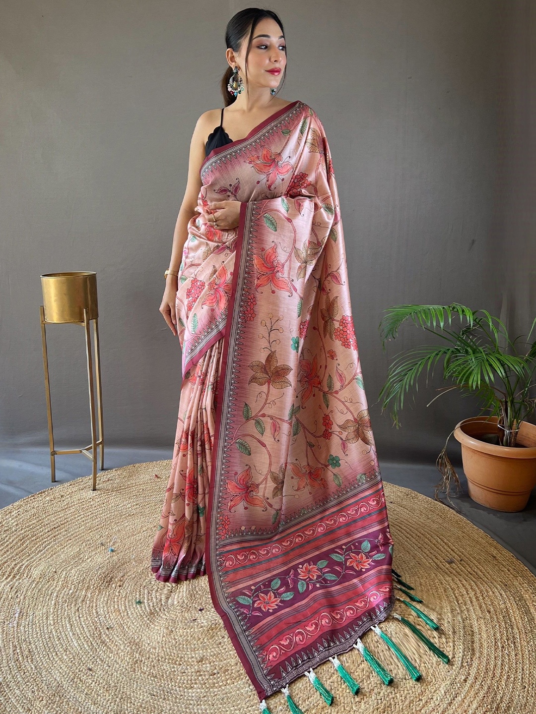 

Munir Ethnic Motifs Polycotton Saree, Purple