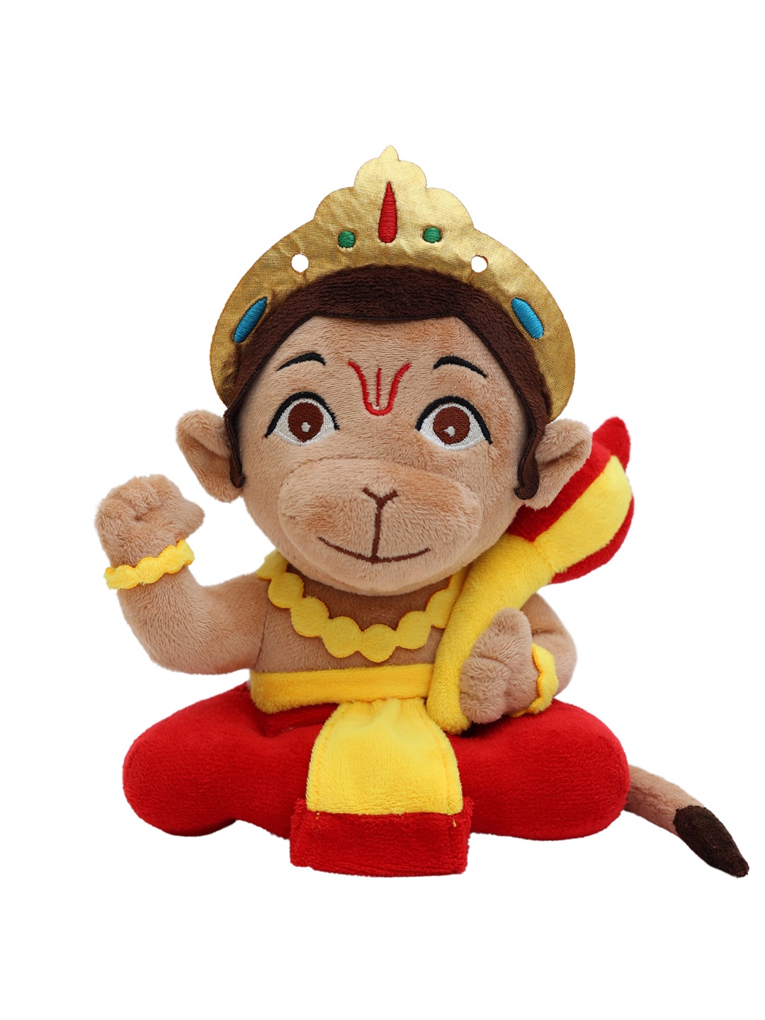 

Panda's Box Kids Mantra Chanting Baby Hanuman Small Musical Soft Plush Toy, Beige