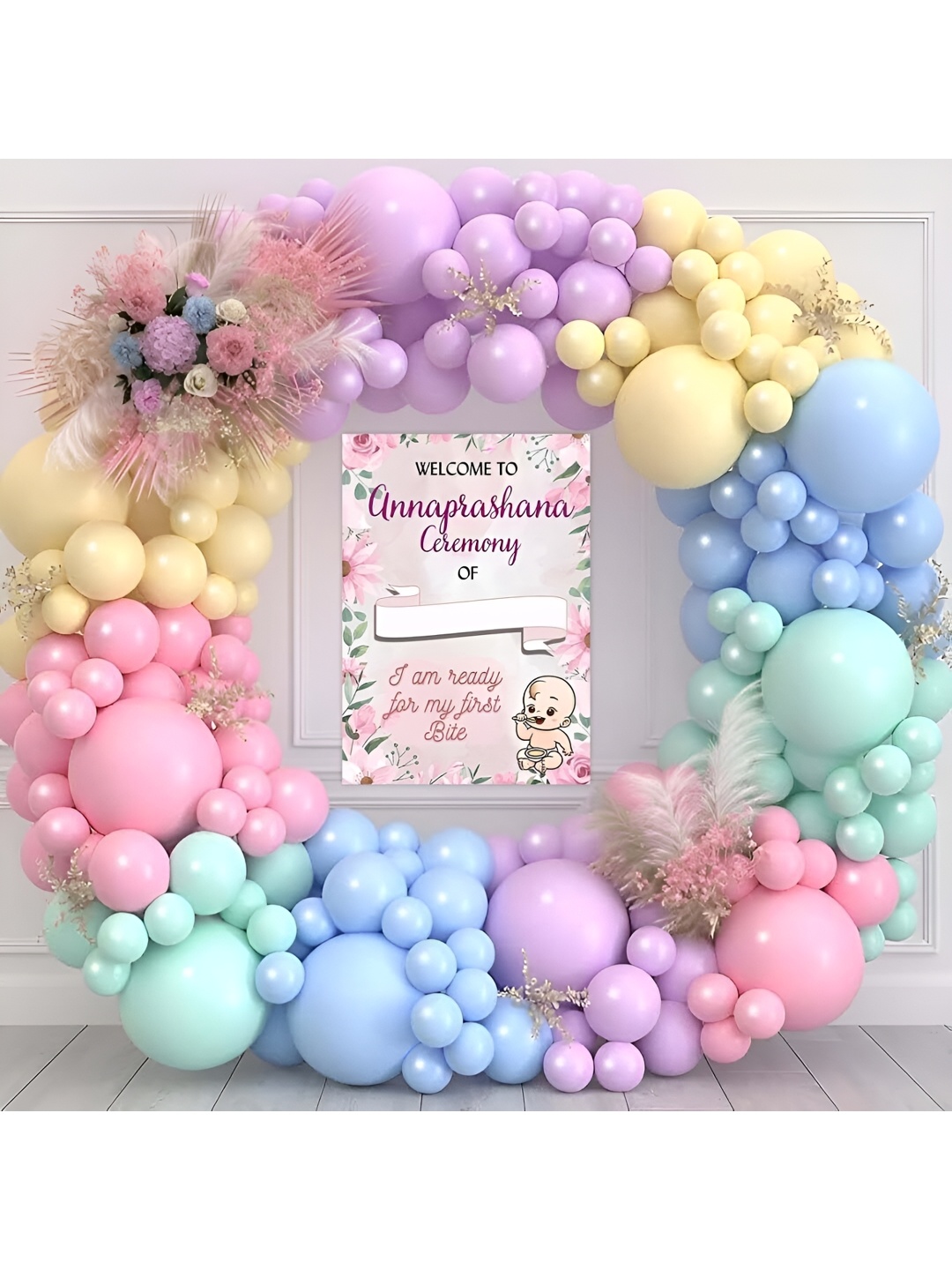 

Special You Pink & Purple Plastic Baby Annaprashan set