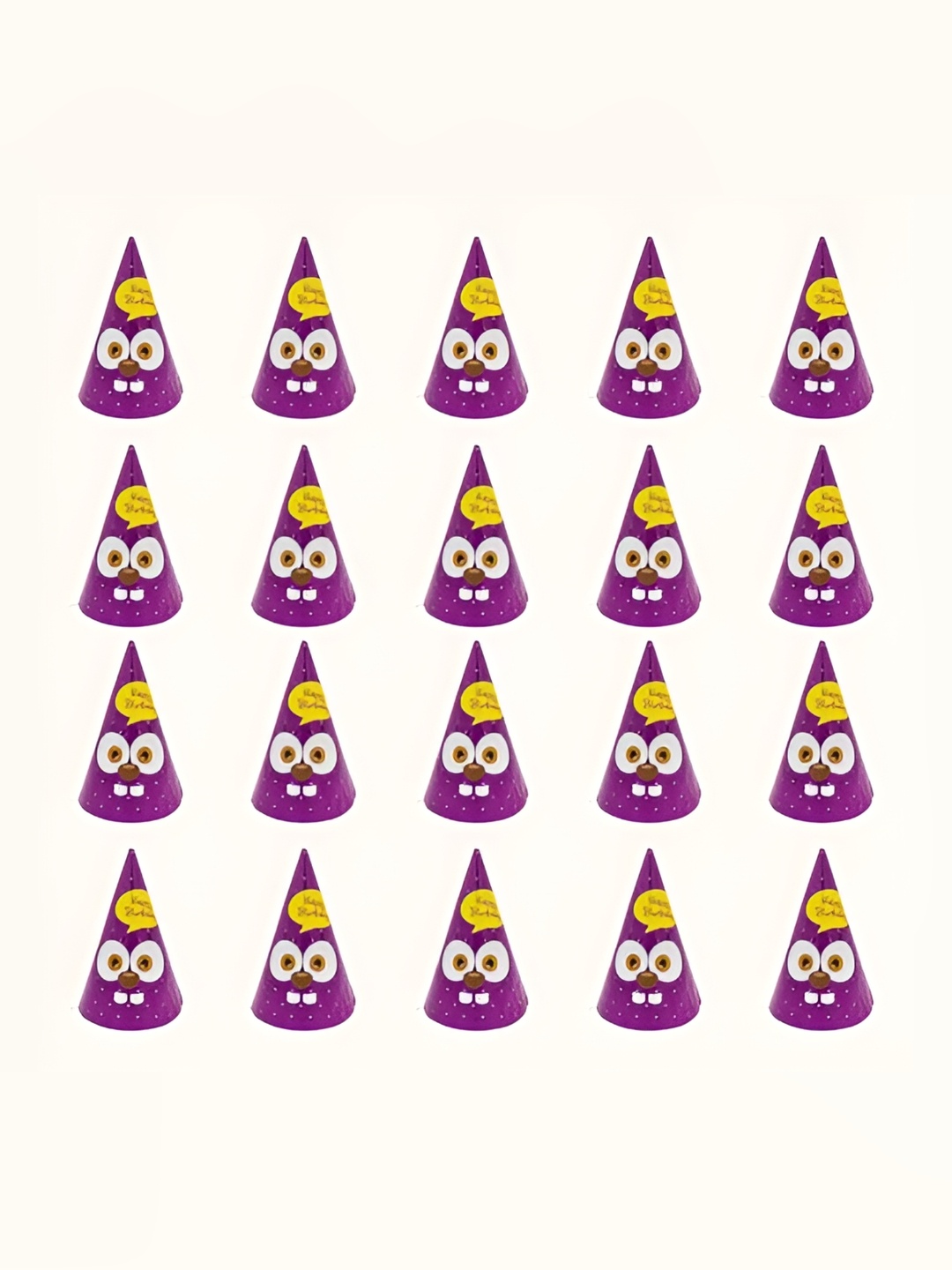 

SPECIAL YOU 20 Pcs Purple Festive Decor Happy Birthday Caps