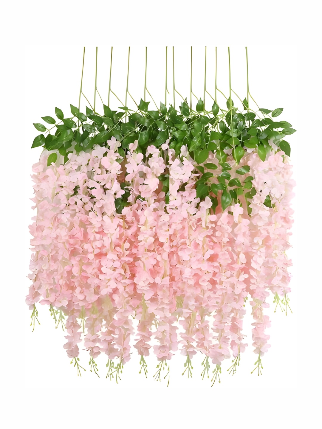 

Special You 12 Pcs Pink & Green Artificial Wisteria Hanging Garlands
