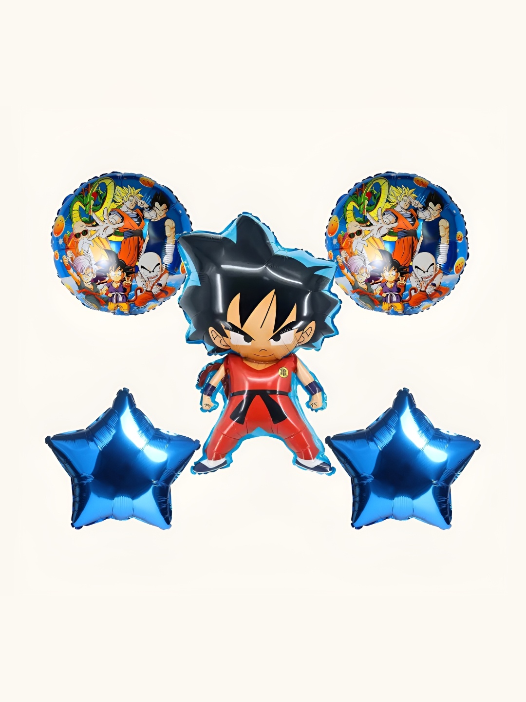 

Special You Blue & Red Patterned 5 pcs Anime theme foil balloon, Multi