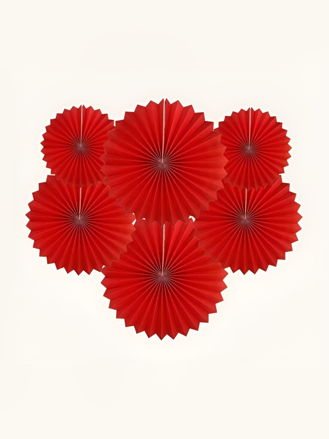 

Special You 6 Pcs Red Patterned Hanging Garland Festive Decor