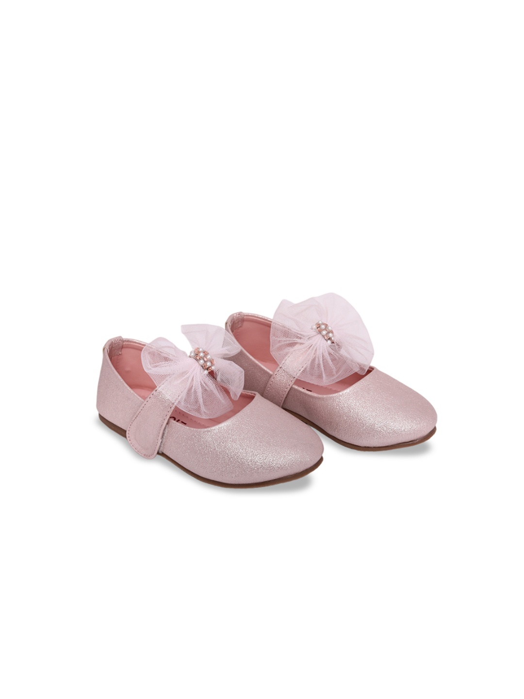 

Minesole Girls Solid Pattern Western-Embellished Flatforms, Pink