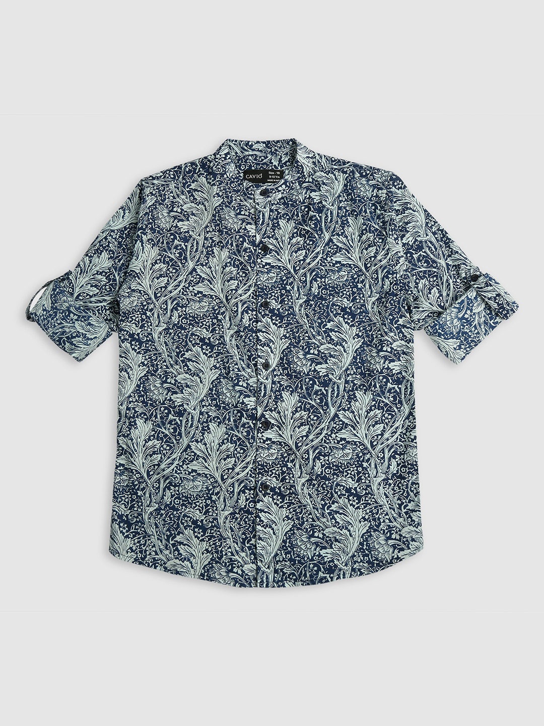 

CAVIO Boys Comfort Opaque Ethnic Motifs Printed Cotton Casual Shirt, Blue
