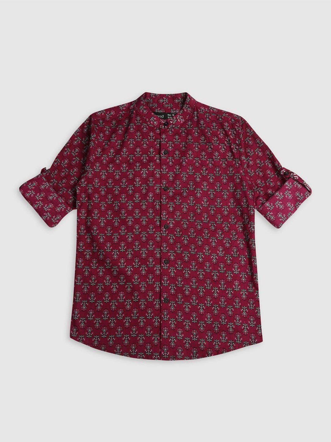 

CAVIO Boys Comfort Floral Opaque Printed Cotton Casual Shirt, Magenta