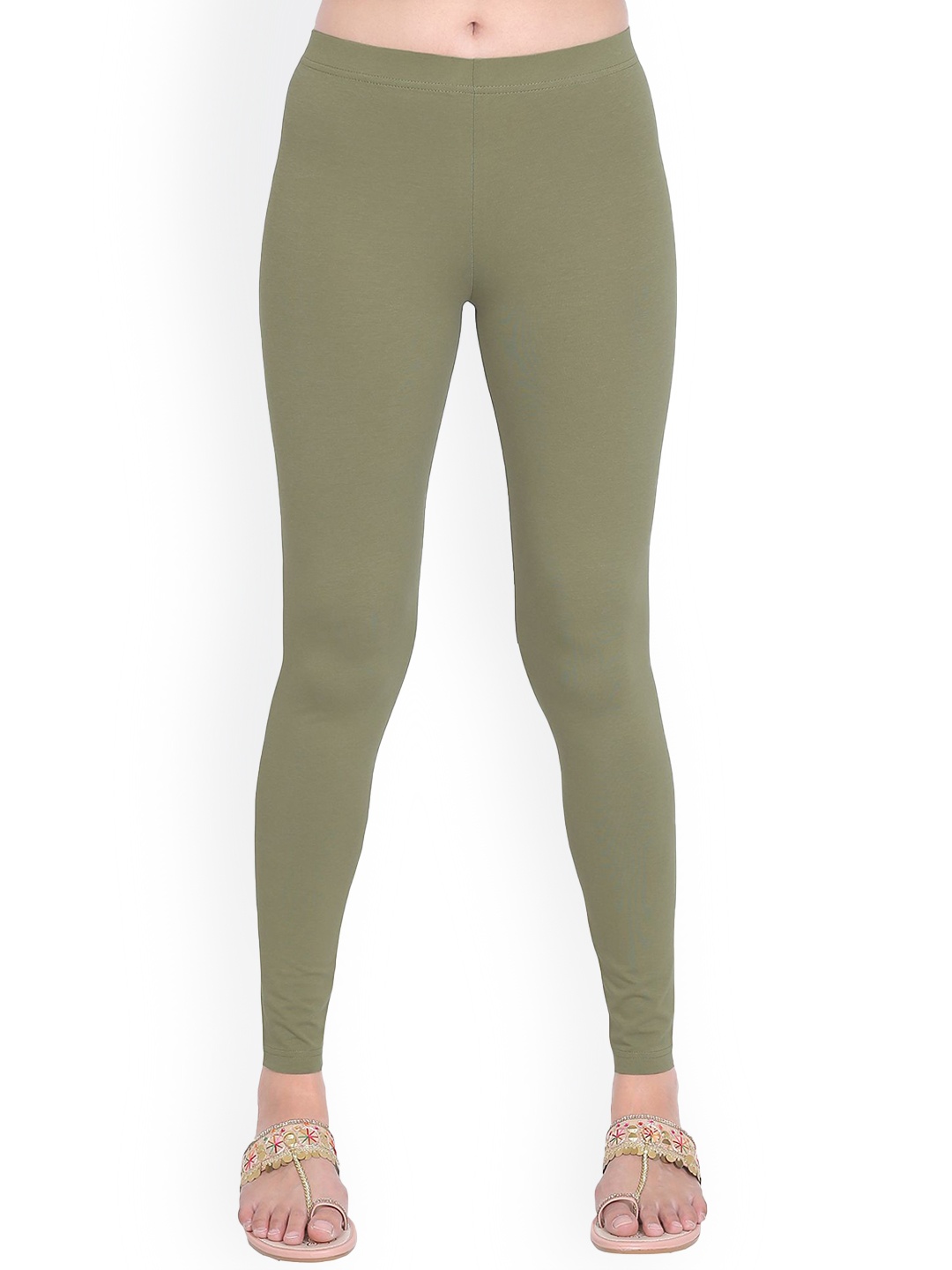 

ONE SKY Women Single Ankle Length Leggings, Olive