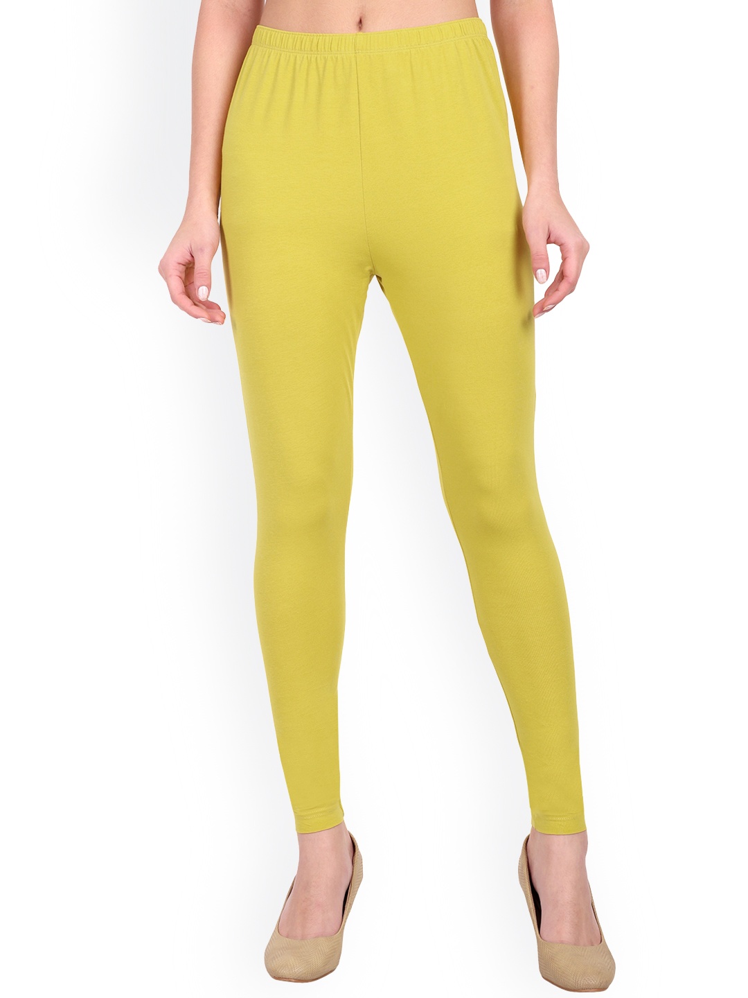 

ONE SKY Ankle Length Leggings, Lime green