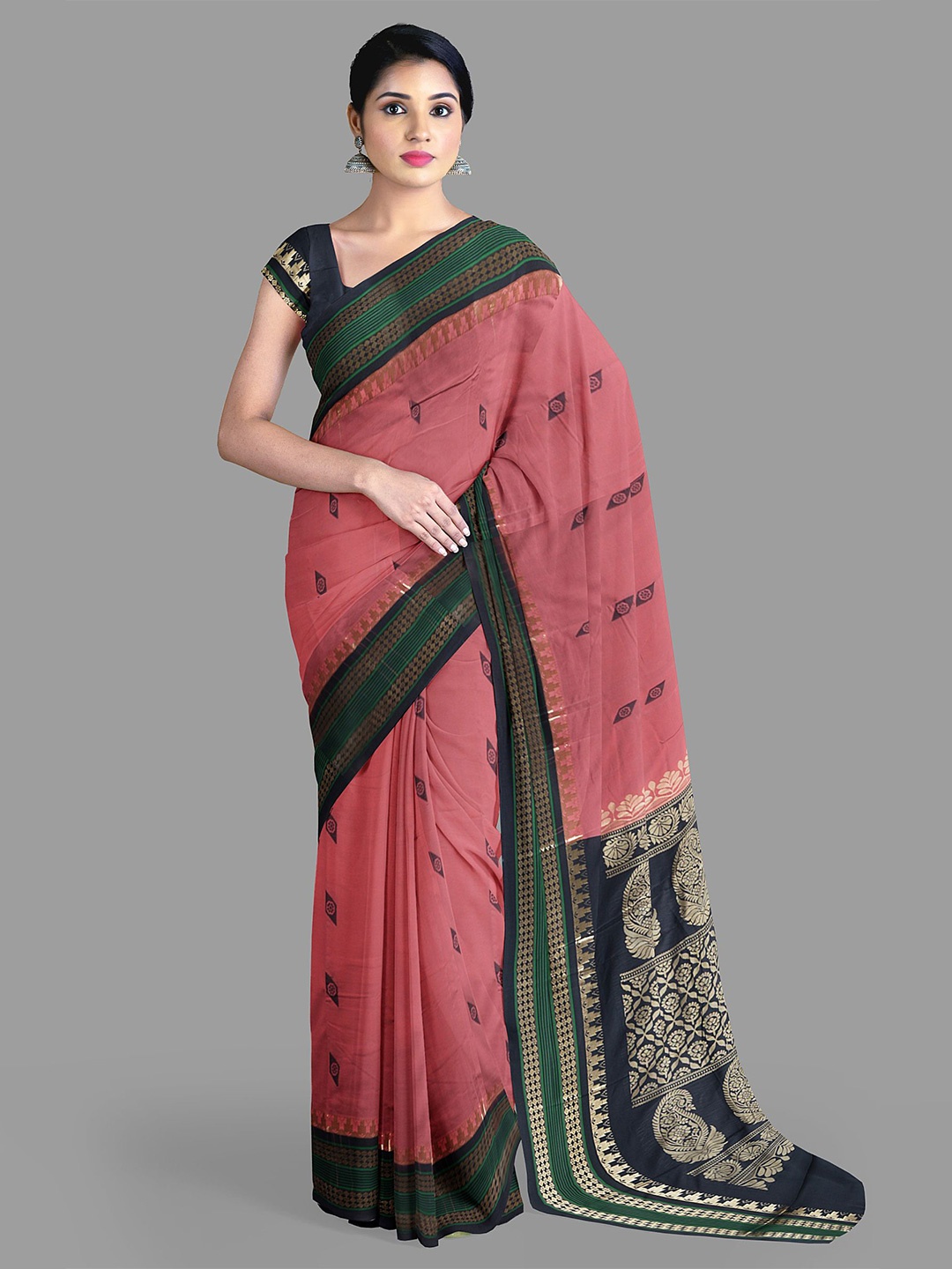 

The Chennai Silks Ethnic Motifs Zari Art Silk Saree, Burgundy