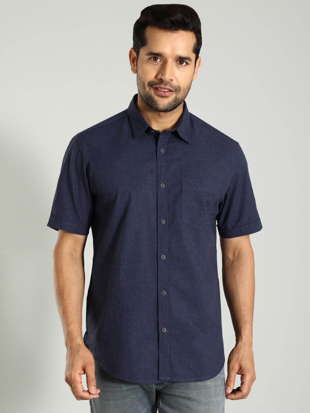 

Indian Terrain Classic Slim Fit Casual Shirt, Blue