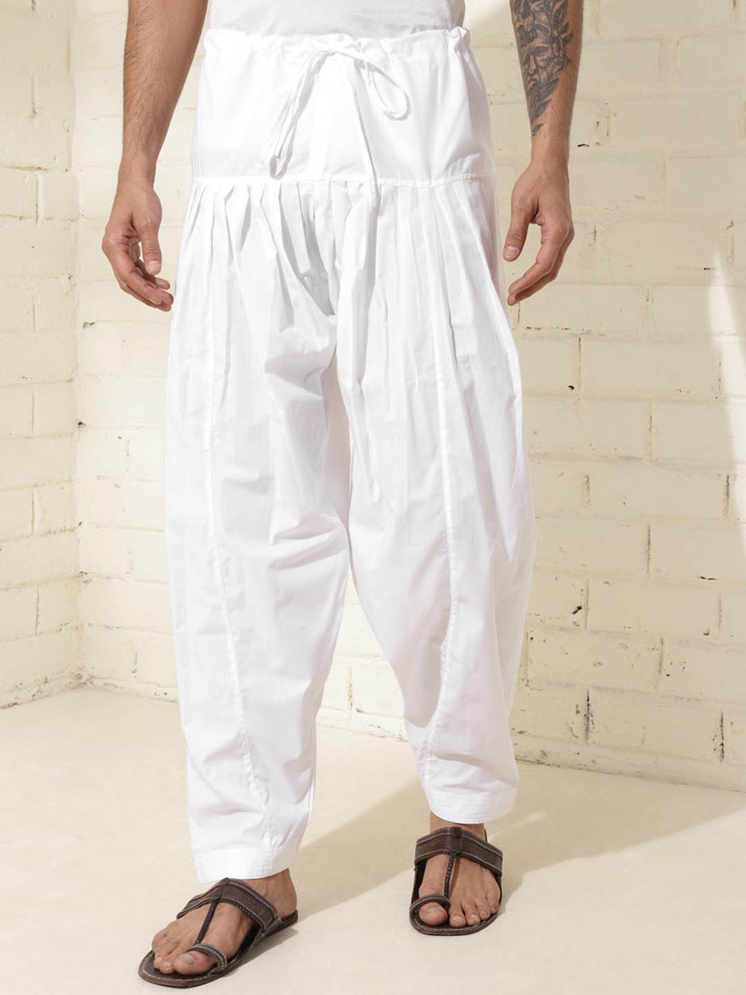 

Fabindia Men Salwar, White