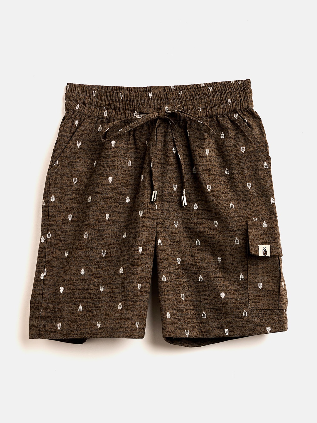 

Stylo Bug Boys Printed Cargo Shorts, Brown