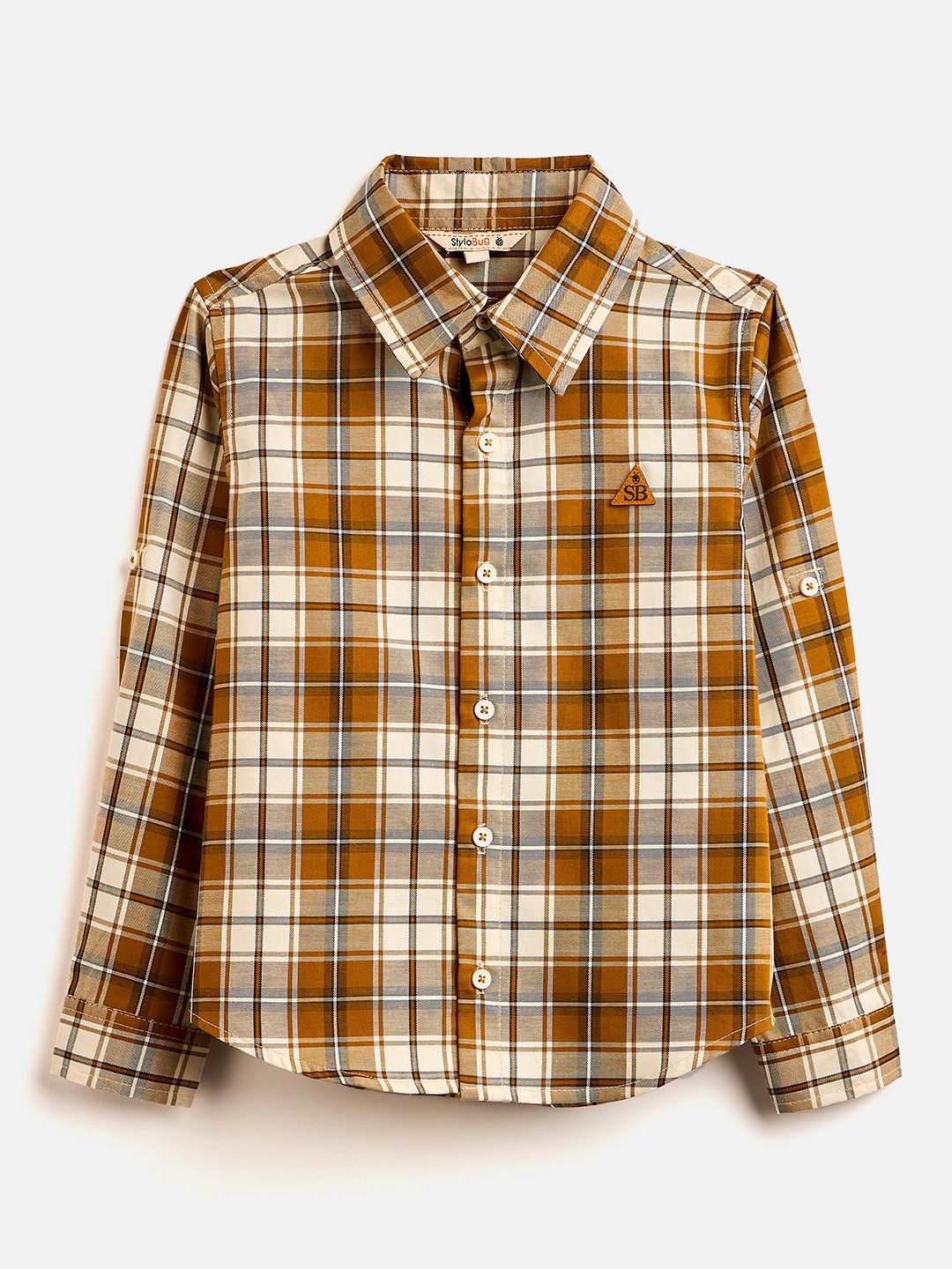 

Stylo Bug Boys Slim Fit Tartan Checks Opaque Checked Casual Shirt, Yellow