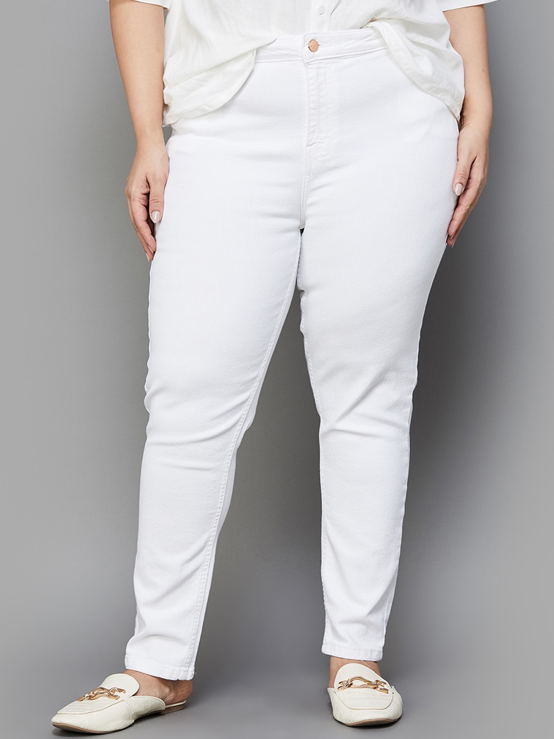 

Fame Forever by Lifestyle Women Skinny Fit Mid-Rise Jeans, White