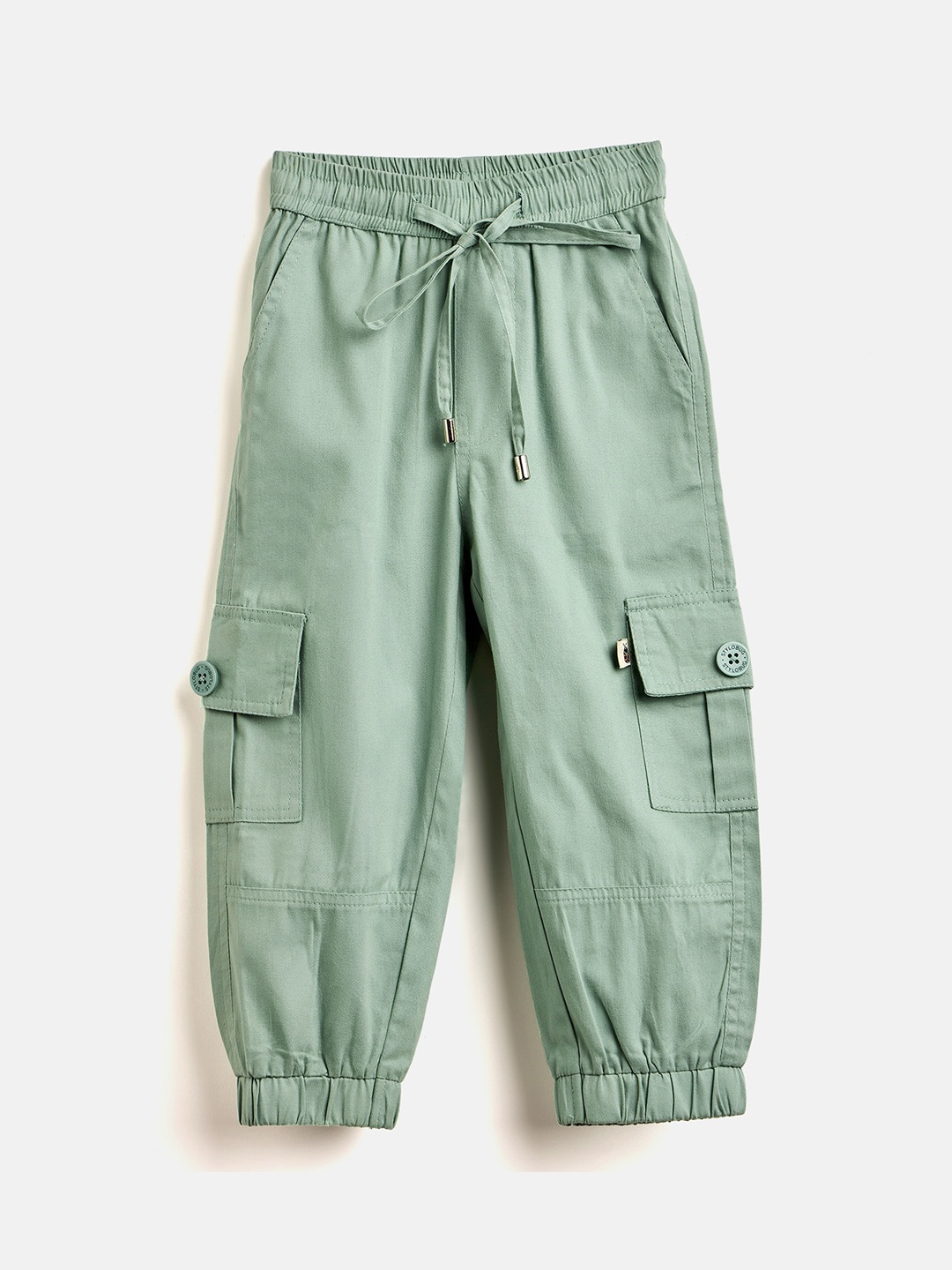 

Stylo Bug Boys Mid-Rise Cargos Trousers, Green